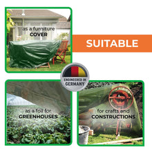 Load image into Gallery viewer, <span><b>Rainexo 90 GSM Tarp "STRONG"</b></span><br/>Green, Waterproof, UV-resistant, Frostproof