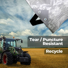 Load image into Gallery viewer, <span><b>Rainexo 150 GSM HayTarp "HEAVY DUTY"</b></span><br/>Silver, Waterproof, UV-resistant, Frostproof